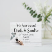 Adreswijziging briefkaart dat we koffie hebben ver (Staand voorkant)