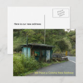 Adreswijziging Briefkaart: kleurrijk nieuw adres Aankondigingskaart (Voorkant / Achterkant)