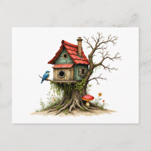 Adreswijziging Charmant Vogelnestje Briefkaart