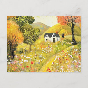 Adreswijziging Cottage en Bloemen Briefkaart