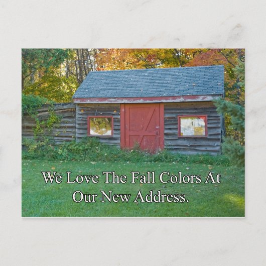 Adreswijziging - herfstkleuren aankondigingskaart (Voorkant)