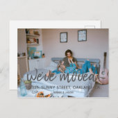 Adreswijziging Hipster Modern Aankondigingskaart (Voorkant / Achterkant)