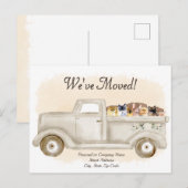 adreswijziging, katten, verplaatsingen van vrachtw briefkaart (Voorkant / Achterkant)