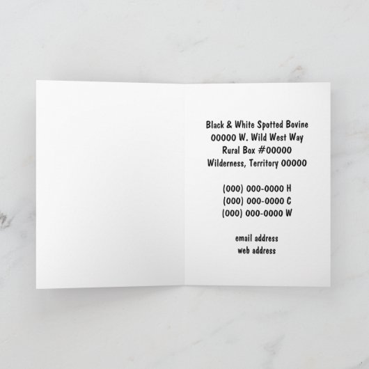 Adreswijziging - Koeien Aankondiging (Binnen)