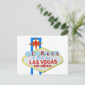 Adreswijziging Las Vegas Aankondigingskaart (Staand voorkant)