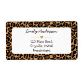 Adreswijziging Leopard Print Retouradres Etiket (Voorkant)