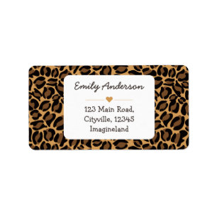 Adreswijziging Leopard Print Retouradres Etiket
