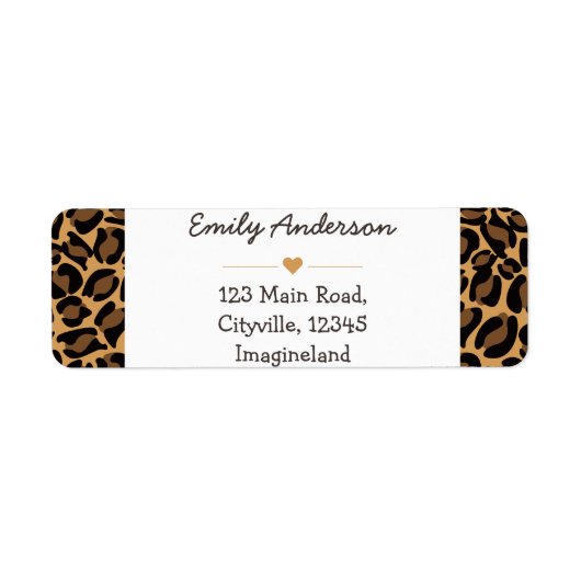 Adreswijziging Leopard Print Retouradres Etiket (Voorkant)