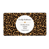 Adreswijziging Leopard Print Retouradres Etiket (Voorkant)