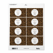 Adreswijziging Leopard Print Retouradres Etiket (Full Sheet)