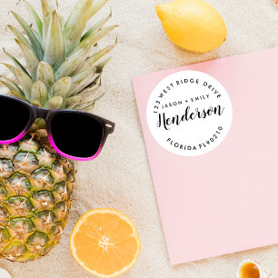 Adreswijziging, nieuwe woning, retouradres ronde sticker