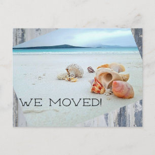 Adreswijziging op het strand briefkaart