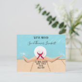 Adreswijziging POOL Side Aankondigingskaart (Staand voorkant)