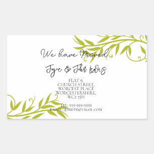 Adreswijziging sticker