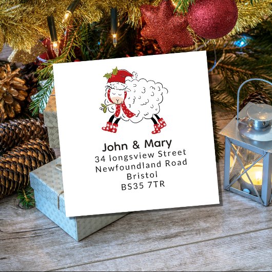 Adreswijziging Sticker | Kerstschaap / Lam