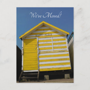 Adreswijziging Strandhut Gelukkige Plek Ansichtkaa Briefkaart