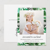 Adreswijziging Waterverf Green Leaves Foto Aankondigingskaart (Voorkant / Achterkant)