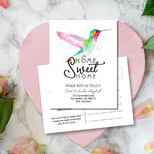 Adreswijziging we hebben kolibrie verplaatst aankondigingskaart