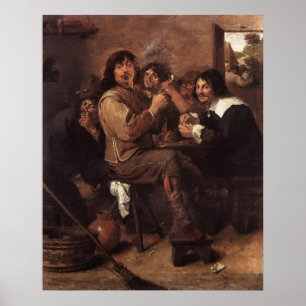 Adriaen Brouwer Smoking Mannen Poster