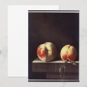 Adriaen Coorte - Two Peaches Kaart (Voorkant / Achterkant)