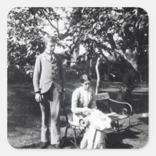 Adrian en Virginia Stephen, 1900 Vierkante Sticker