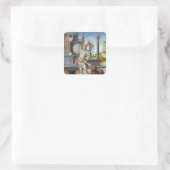 Adrian in Armor in een open landschap Vierkante Sticker (Tas)
