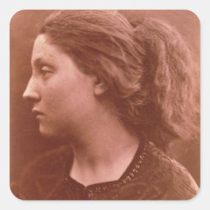 Adriana (foto sepia) vierkante sticker