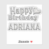 Adriana Happy Birthday Autocollants (Feuille)