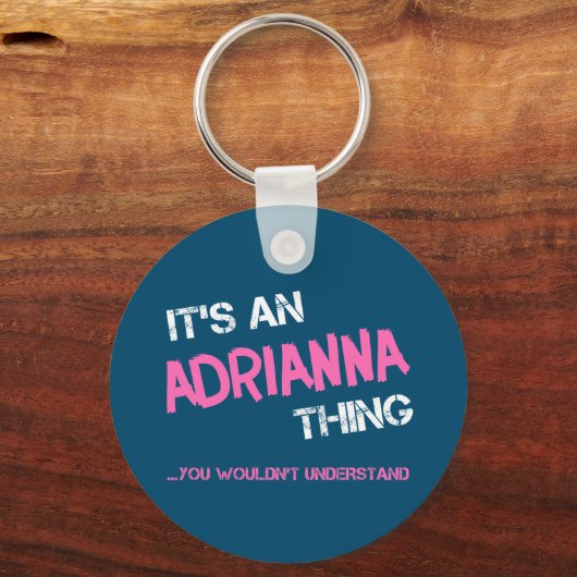 Adrianna ding dat je niet zou begrijpen nieuwighei sleutelhanger (Achterkant)