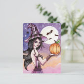 Adrianna - Halloween Witch Briefkaart (Staand voorkant)