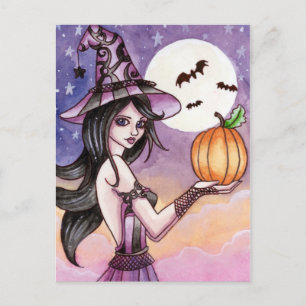 Adrianna - Halloween Witch Briefkaart