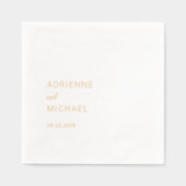 Adrienne eenvoudige moderne bruiloft folie servetten (Voorkant)