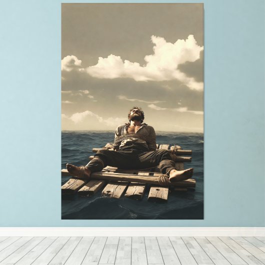 Adrift canvas print (Insitu (Houten vloer))