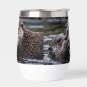 **"Adrift in Love : Mummy and Baby Otter"** (Gauche)