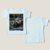 Adrift in Love : Mummy and Baby Otter In River (Design Recto & Verso)
