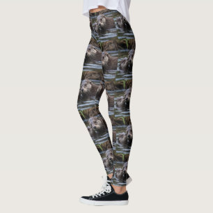 **"Adrift in Love: Mummy en Baby Otter"** Leggings