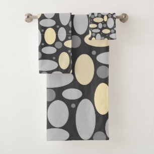 Adstract geposte stipkaaltjes retro print pat bad handdoek