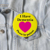 Adult 4 inch "I Have Dementia" Button (In situ)