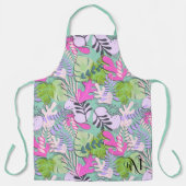 Adult Apron : Abstract Leaves (tosca) Schort (Voorkant)