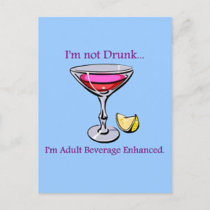 Adult Beverage Enhanced Briefkaart