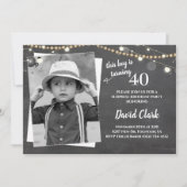 Adult Birthday Custom Foto Afbeelding Krijtbord Kaart (Voorkant)