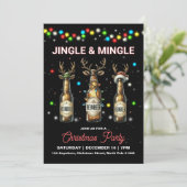 Adult Christmas Party Jingle Uitnodiging (Staand voorkant)