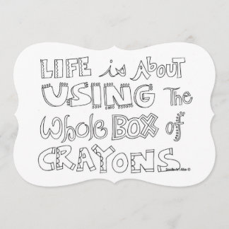 Adult Coloring Party-uitnodiging Kaart