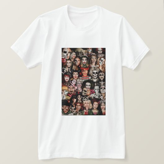 Adult Halloween Collage T-Shirt (Design voorkant)