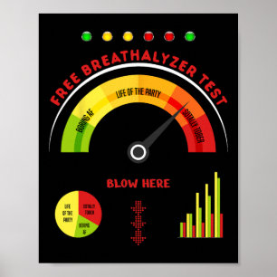 Adult Halloween Costume Breathalyzer Mannen Hallow Poster