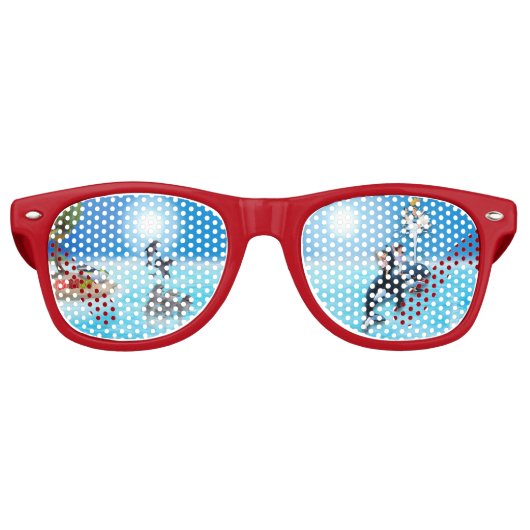 Adult & Kids Fun Retro Party Shades Retro Zonnebril (Voorkant)
