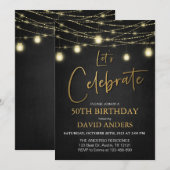 Adult Mannen40th Birthday Invitation Kaart (Voorkant / Achterkant)