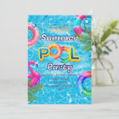 Adult Pool Party Summer Beach Kaart (Staand voorkant)