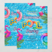 Adult Pool Party Summer Beach Kaart (Voorkant / Achterkant)