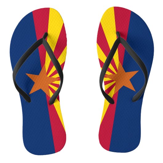 Adult Slim Straps met vlag van Arizona, Verenigde Teenslippers (Voetbed)